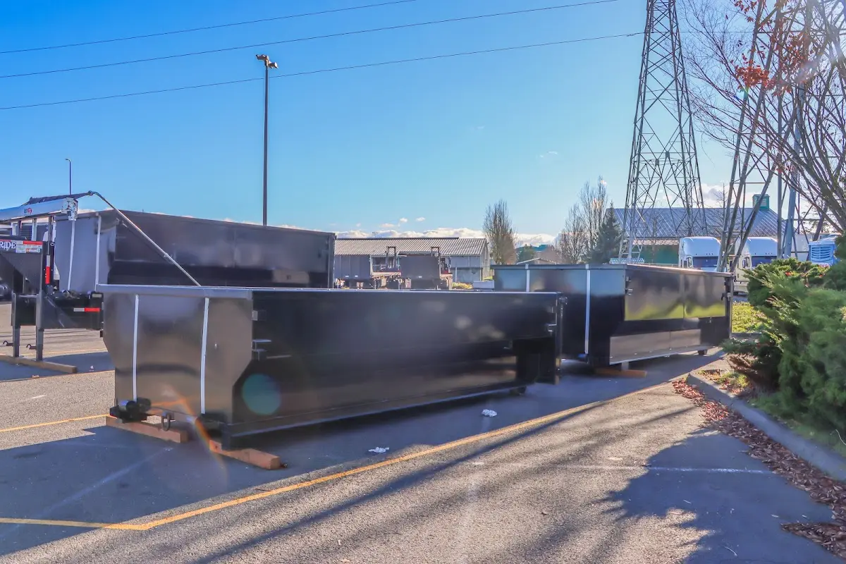 Roll-off dumpster ready for waste disposal at job site for Estate Cleanout Dumpster Rental in Lafayette